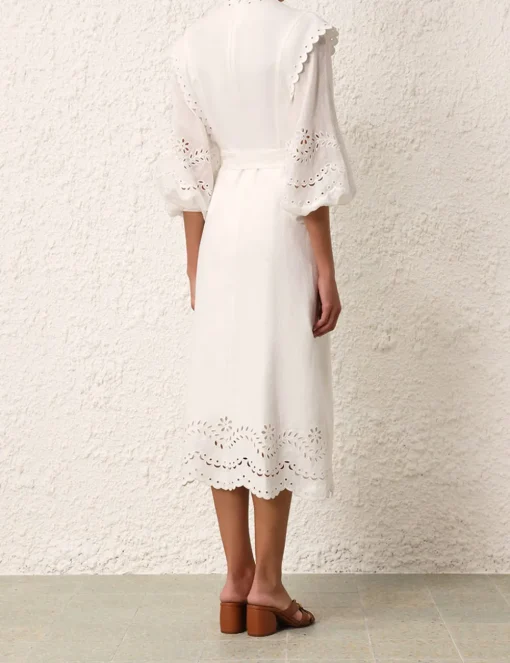 Junie Embroidered Midi Dress