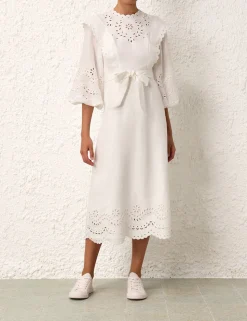 Junie Embroidered Midi Dress