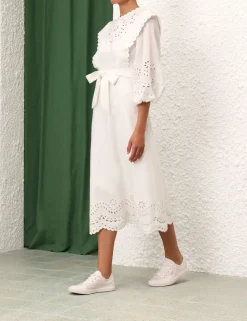 Junie Embroidered Midi Dress