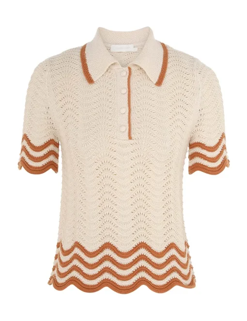 Junie Textured Knit Polo