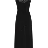 Lace Panel Slip Midi