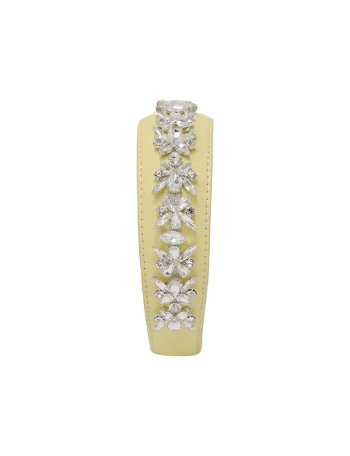 Leather Crystal Headband