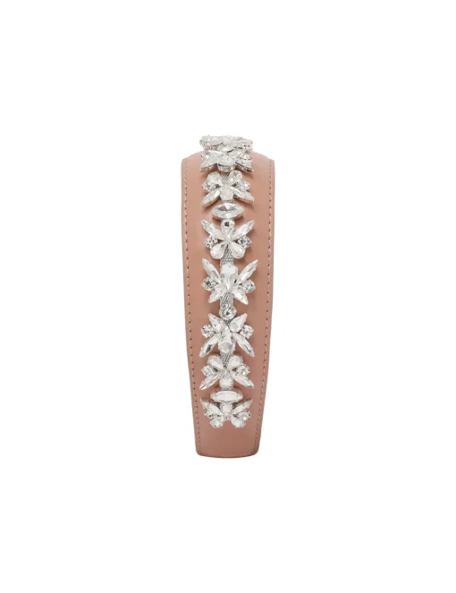 Leather Crystal Headband