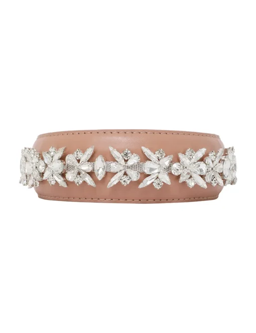Leather Crystal Headband