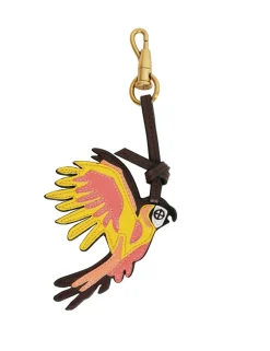 Leather Parrot Keycharm
