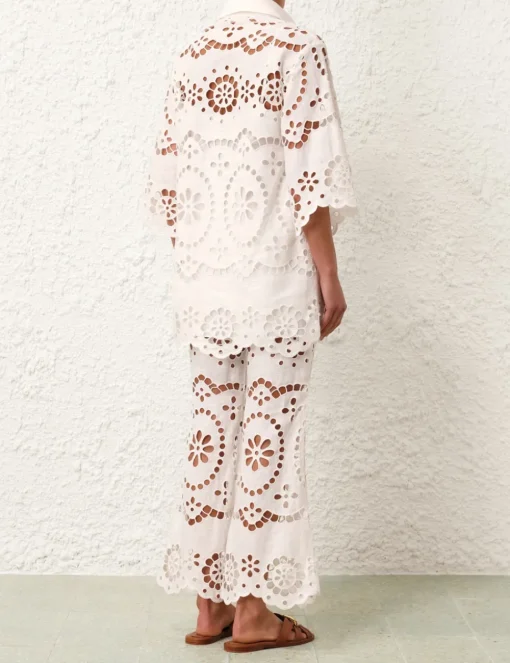 Lexi Embroidered Flare Pant
