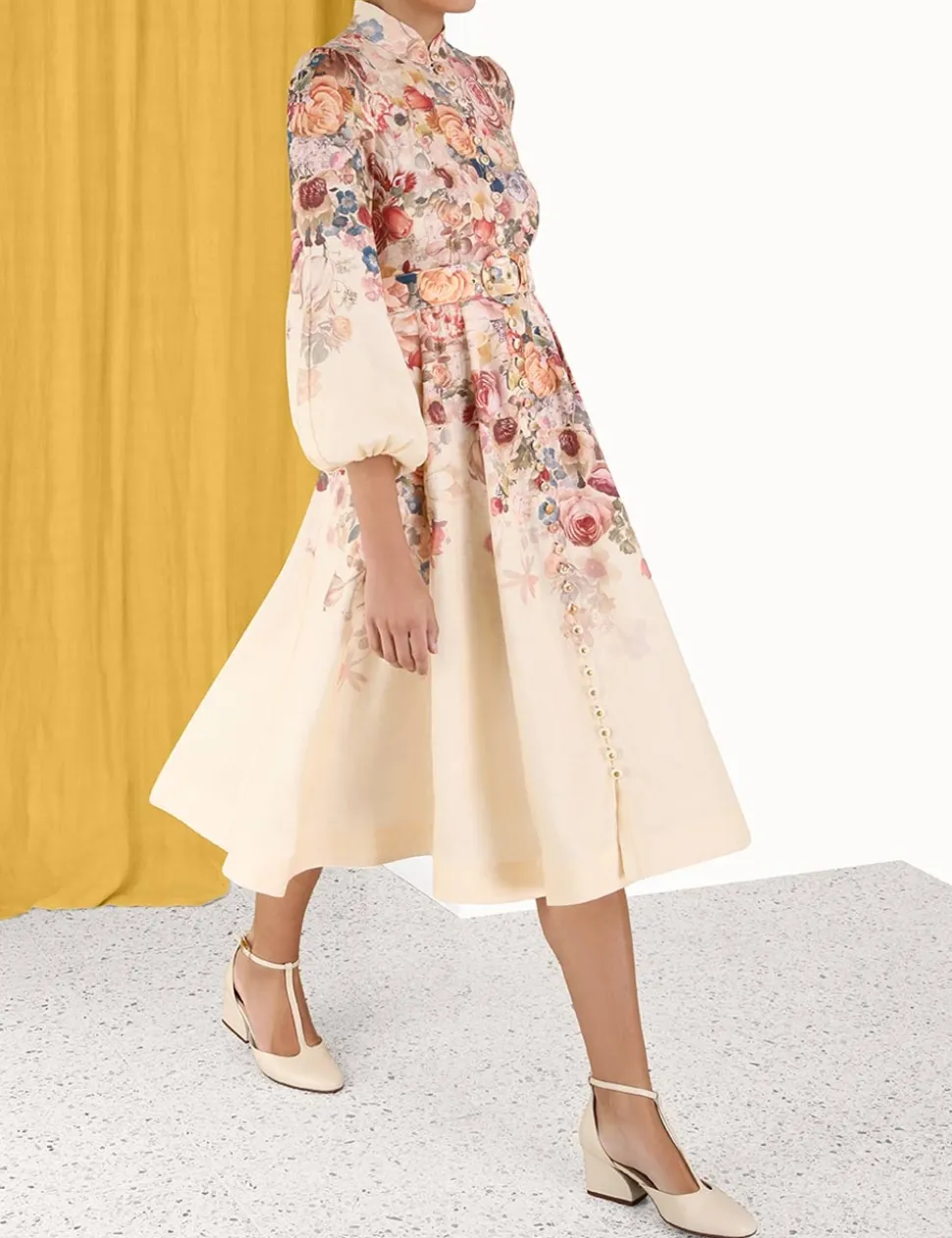 Luminosity Buttoned Midi Dress