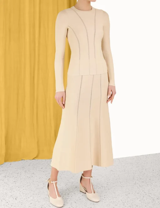 Luminosity Knit Panelled Skirt