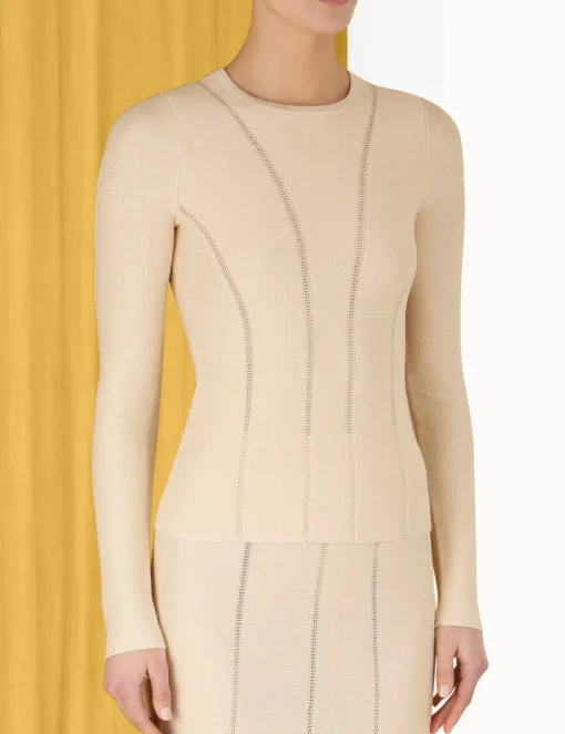 Luminosity Knit Panelled Top