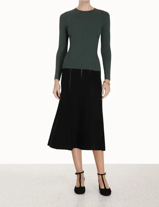 Luminosity Knit Panelled Skirt
