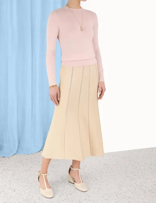 Luminosity Knit Panelled Skirt