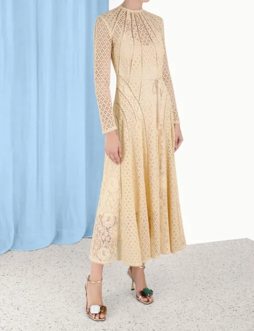 Luminosity Lace Panelled Midi
