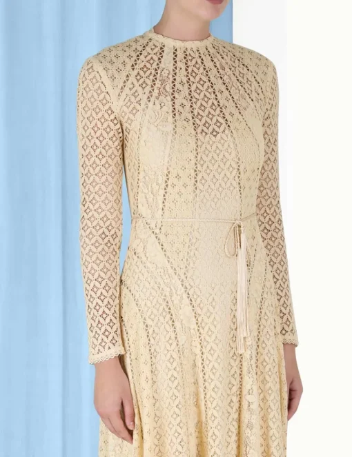 Luminosity Lace Panelled Midi