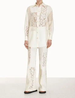 Luminosity Patch Lace Shirt