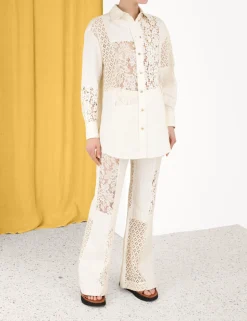 Luminosity Patch Lace Shirt