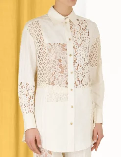 Luminosity Patch Lace Shirt