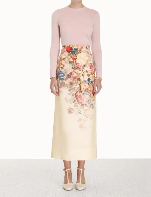 Luminosity Pencil Midi Skirt