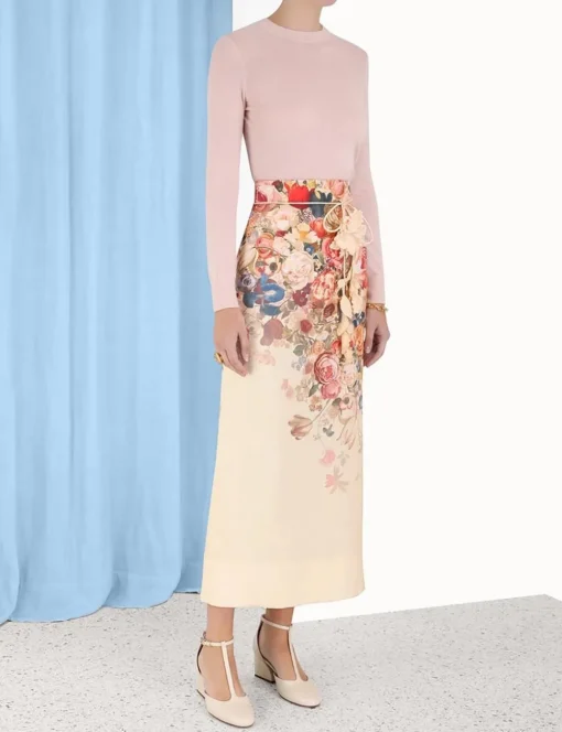 Luminosity Pencil Midi Skirt
