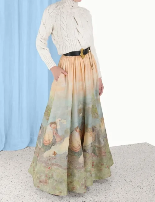 Luminosity Ruched Maxi Skirt