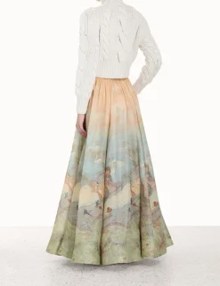 Luminosity Ruched Maxi Skirt