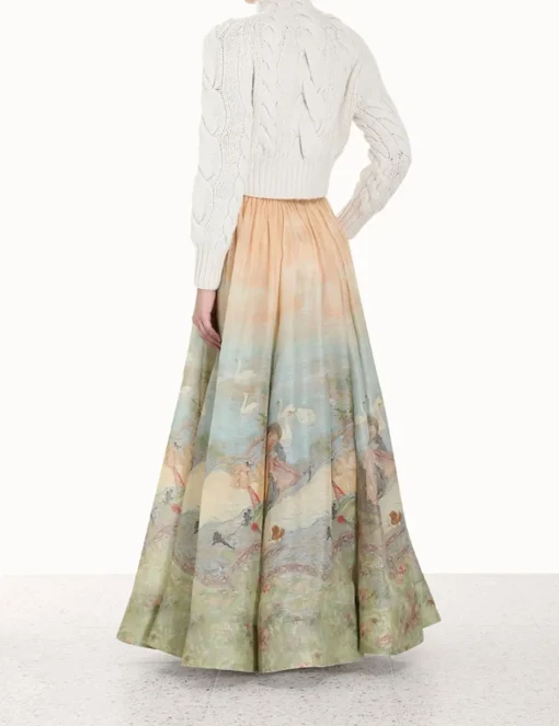 Luminosity Ruched Maxi Skirt