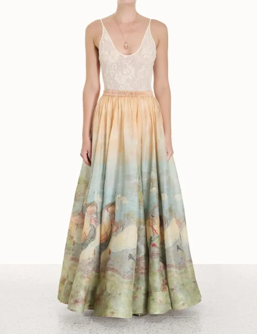 Luminosity Ruched Maxi Skirt