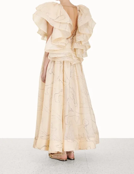 Luminosity Ruffle Gown