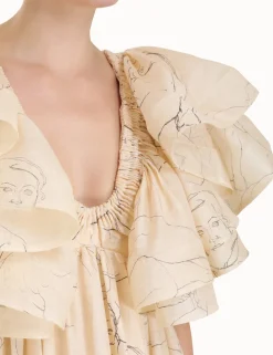 Luminosity Ruffle Gown