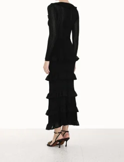 Luminosity Ruffle Midi Skirt
