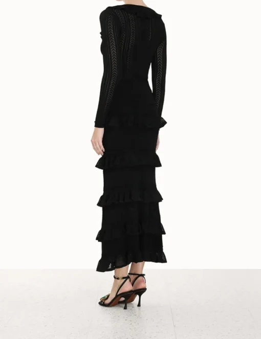 Luminosity Ruffle Midi Skirt