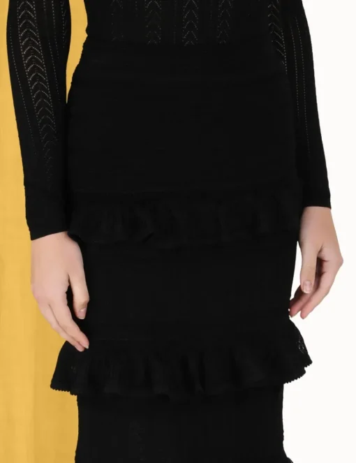 Luminosity Ruffle Midi Skirt