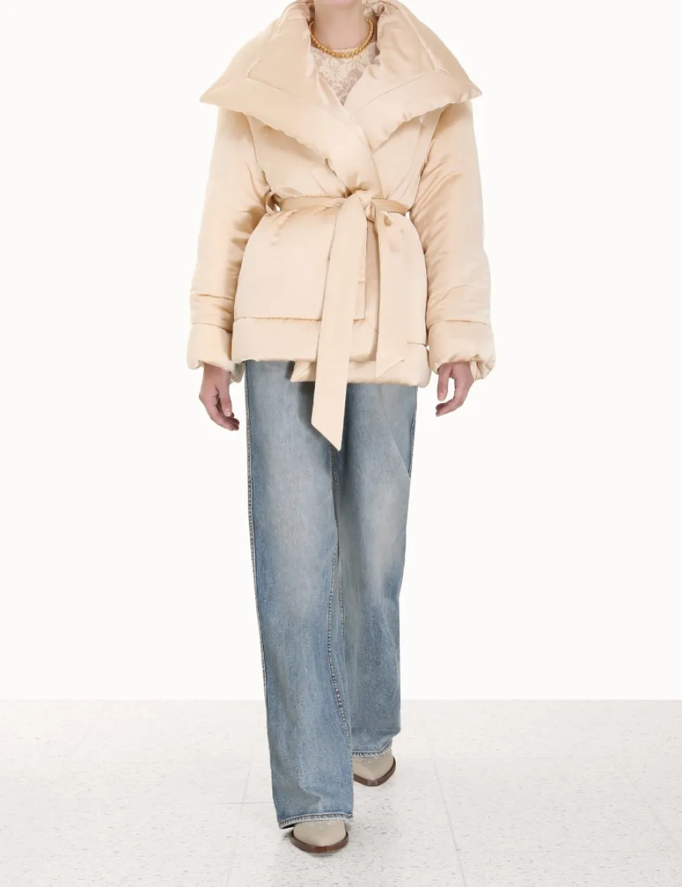 Luminosity Satin Wadded Jacket