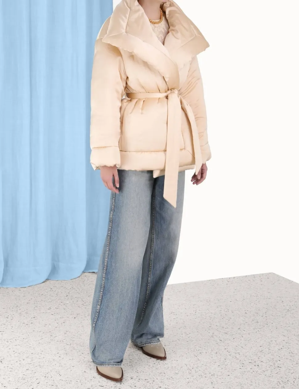 Luminosity Satin Wadded Jacket