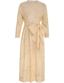 Luminosity Tie Midi Dress