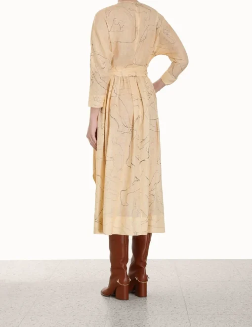 Luminosity Tie Midi Dress