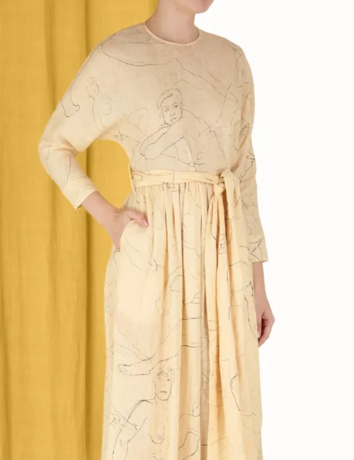 Luminosity Tie Midi Dress