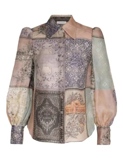 Lyrical Book Print Blouse