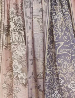 Lyrical Book Print Midi Skirt