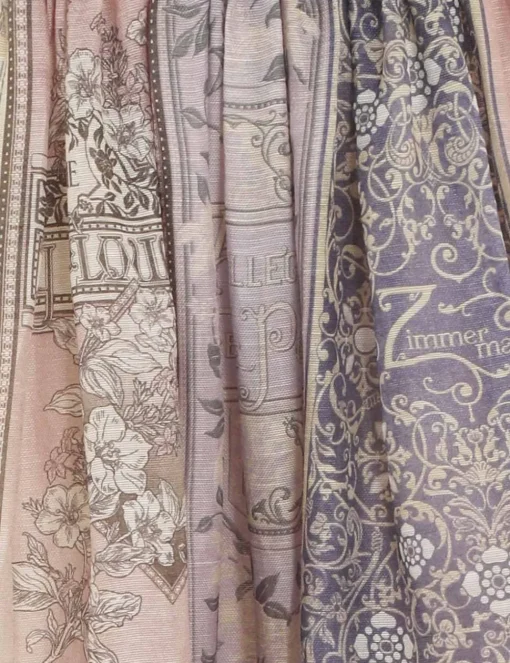 Lyrical Book Print Midi Skirt