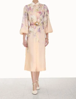 Lyrical Buttoned Midi Dress