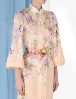 Lyrical Buttoned Midi Dress