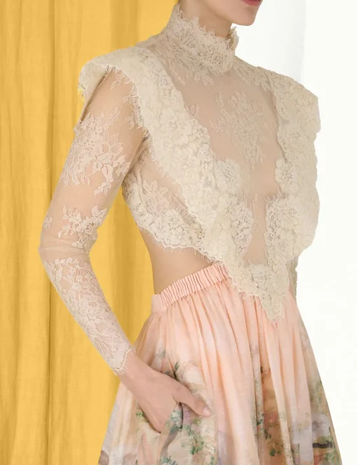Lyrical Corded Lace Gown