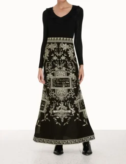 Lyrical Embroidery Maxi Skirt