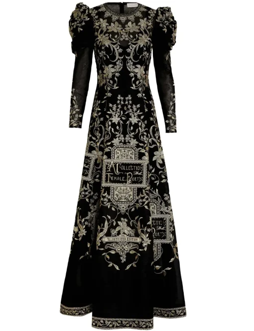 Lyrical Embroidery Midi Dress