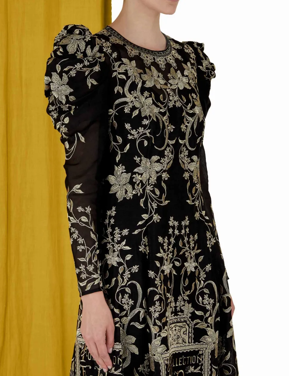 Lyrical Embroidery Midi Dress