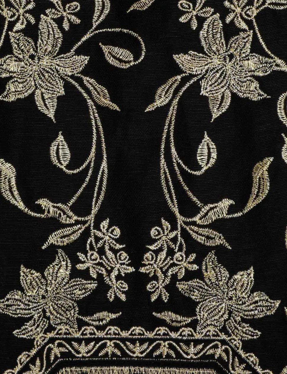 Lyrical Embroidery Midi Dress