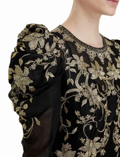 Lyrical Embroidery Midi Dress