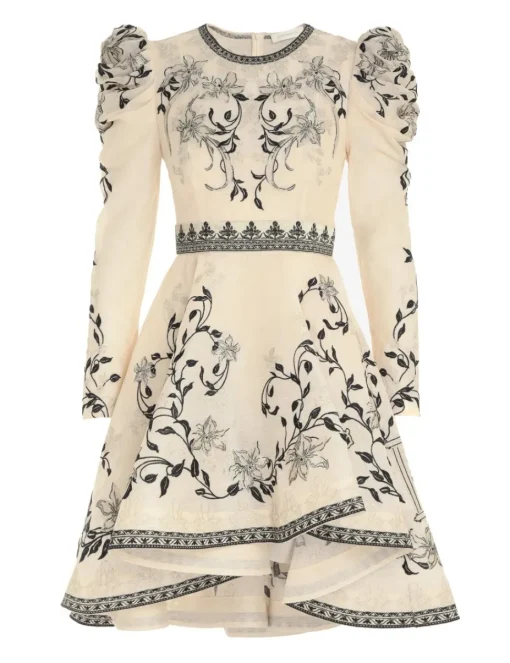 Lyrical Embroidery Mini Dress