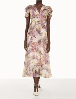 Lyrical Gather Sleeve Midi