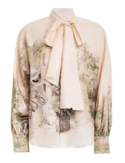 Lyrical Neck Tie Blouse